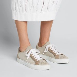 NWT - Brunello Cucinelli Metallic Knit Tennis Sneaker